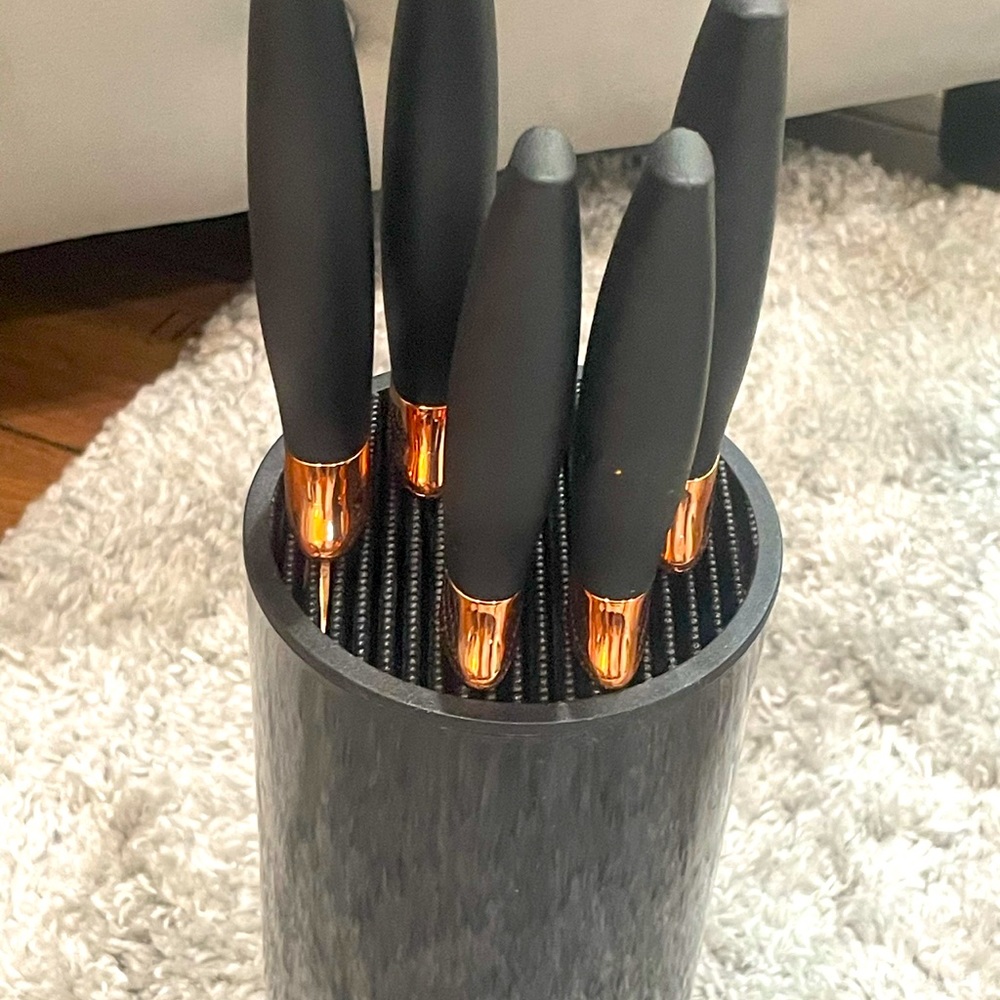 Hamilton Beach 5 Piece Black Premium Knife Set